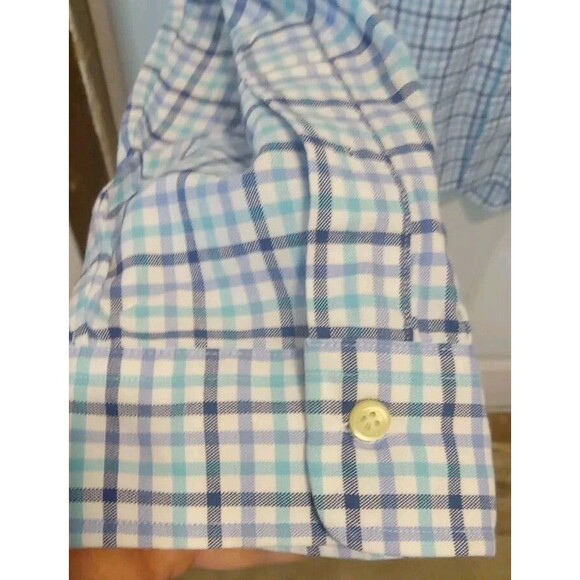 Ralph Lauren Men’s XXL Blue Check Shirt – Long Sleeve – Button Front Classic Fit - Picture 6 of 7